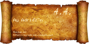 Ay Adrián névjegykártya