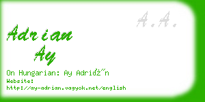 adrian ay business card